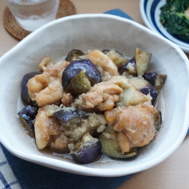 大根おろしでさっぱり【鶏肉と茄子のおろし煮】#簡単